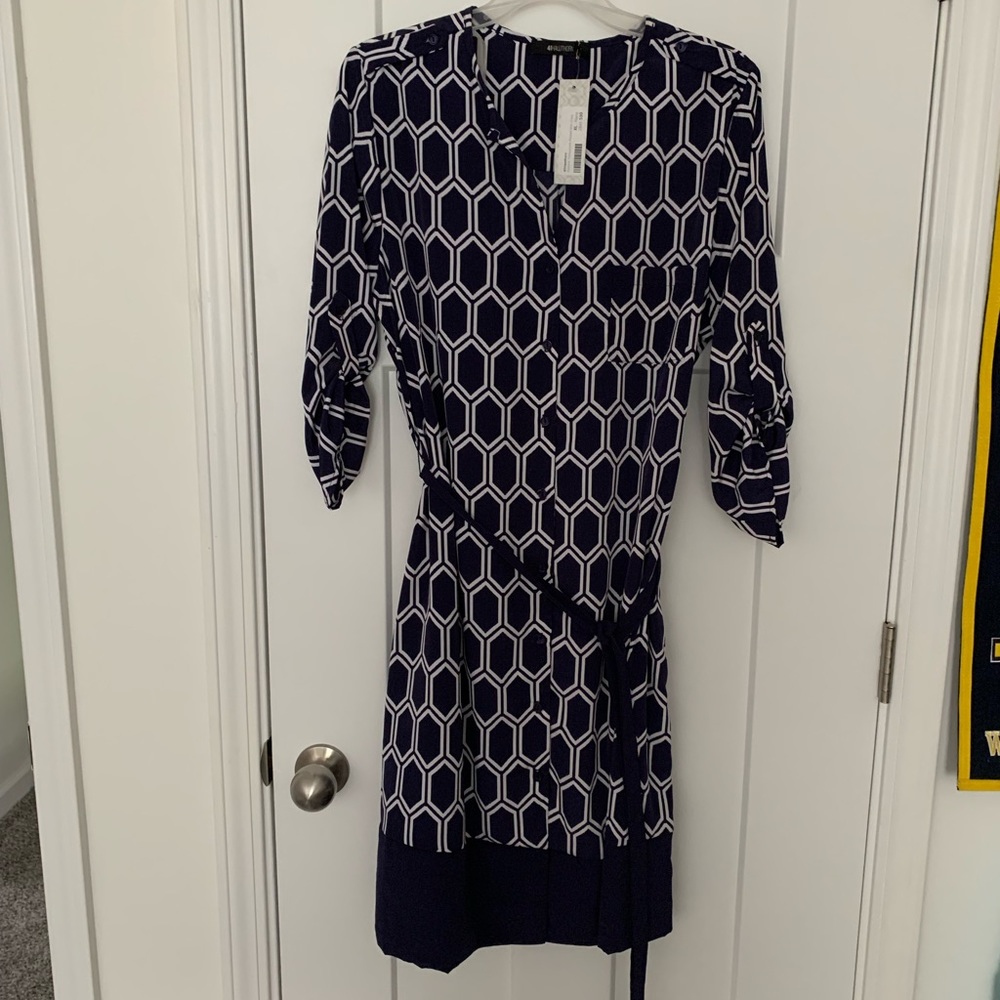 Navy & white shirt dress XL - Stitch Fix